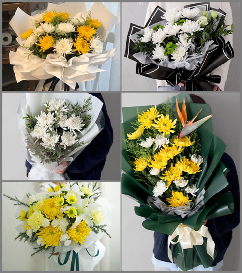 山东莱芜莱城区羊里镇响水河村白事花束代送